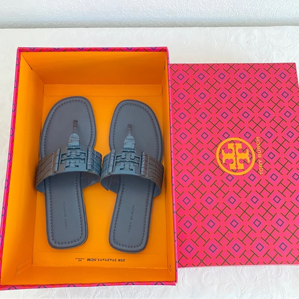 Tory Burch Blue Thong Sandals
